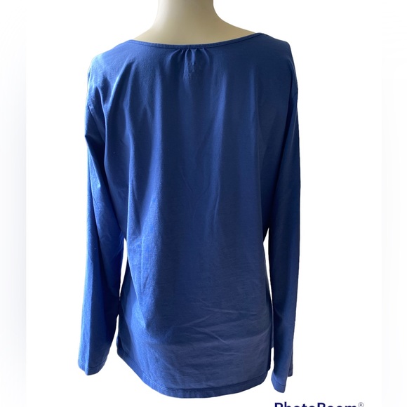 L.L.Bean Set of 2 Long Sleeve Pima Cotton Top size L - Picture 3 of 8